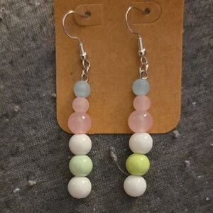 Elegant Pastel Beaded Earrings